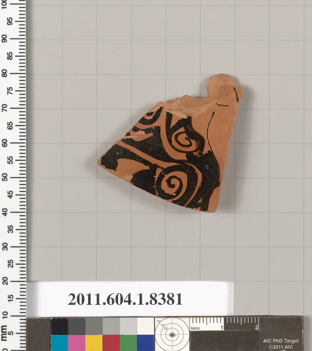 Terracotta fragment of a kylix (drinking cup) — Unknown