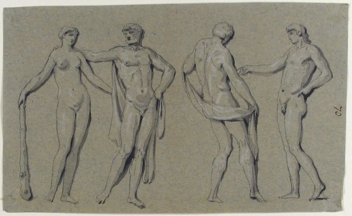 Group of Nude Figures — Anonymous, French, 18th century