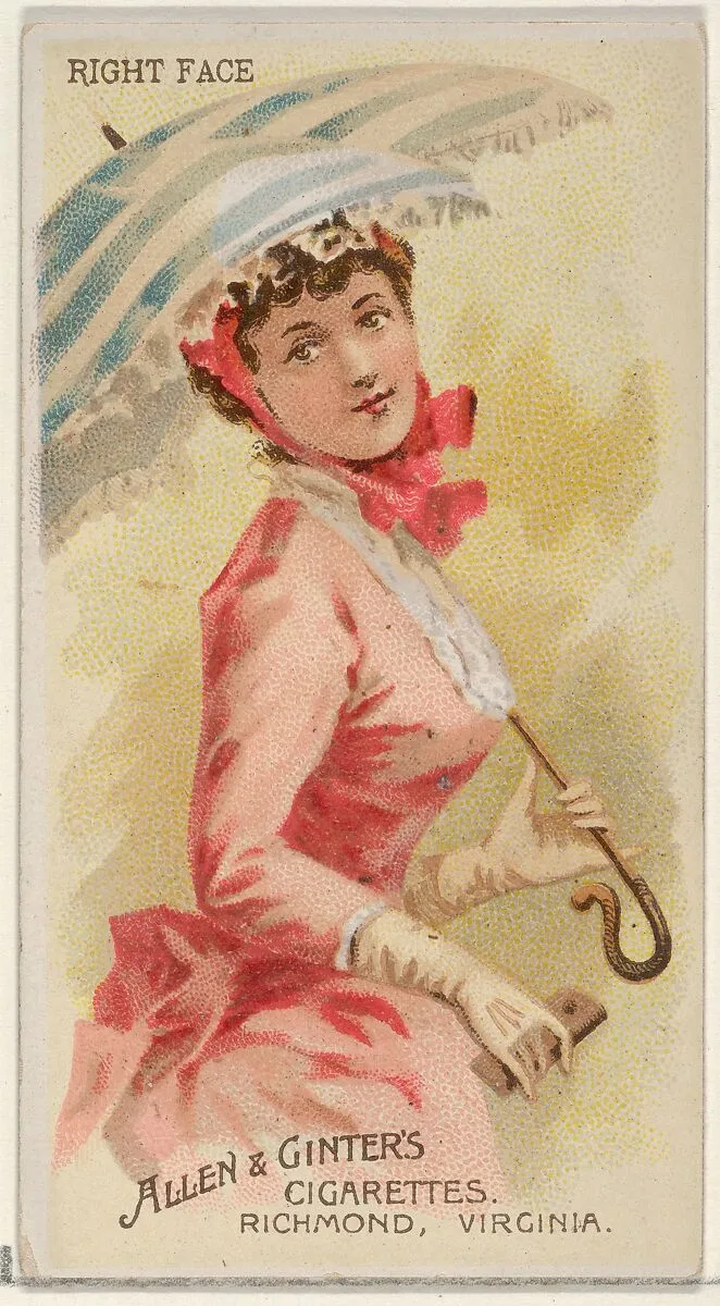 Right Face, from the Parasol Drills series (N18) for Allen & Ginter Cigarettes Brands — Schumacher & Ettlinger|Allen & Ginter