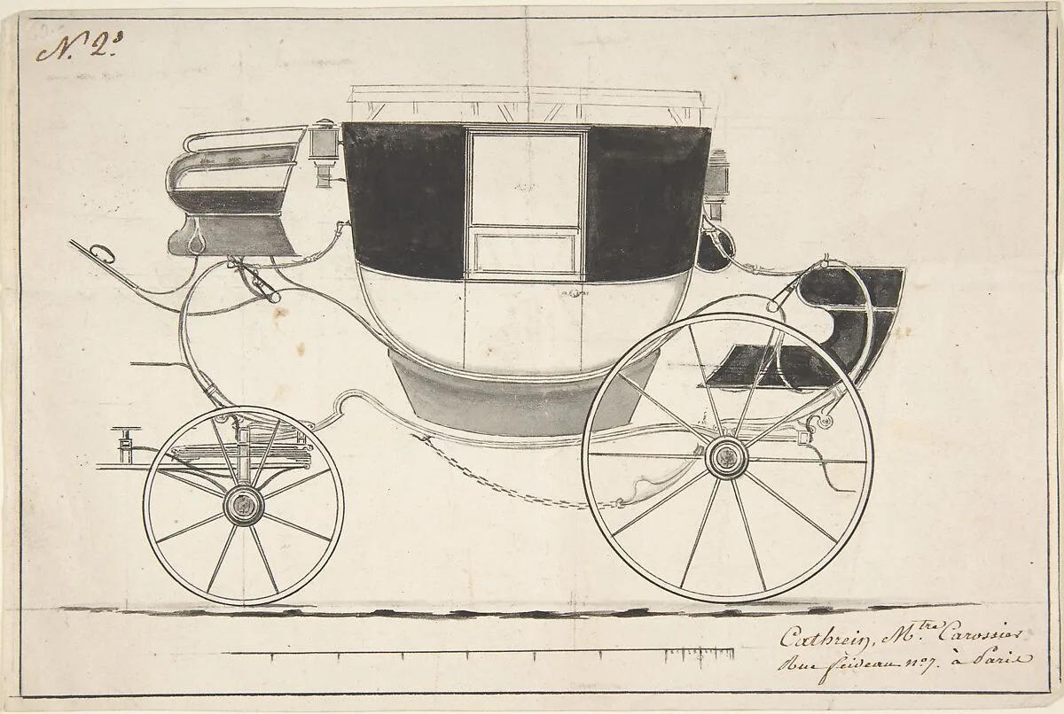Design for a Carriage — Anonymous, French, 19th century