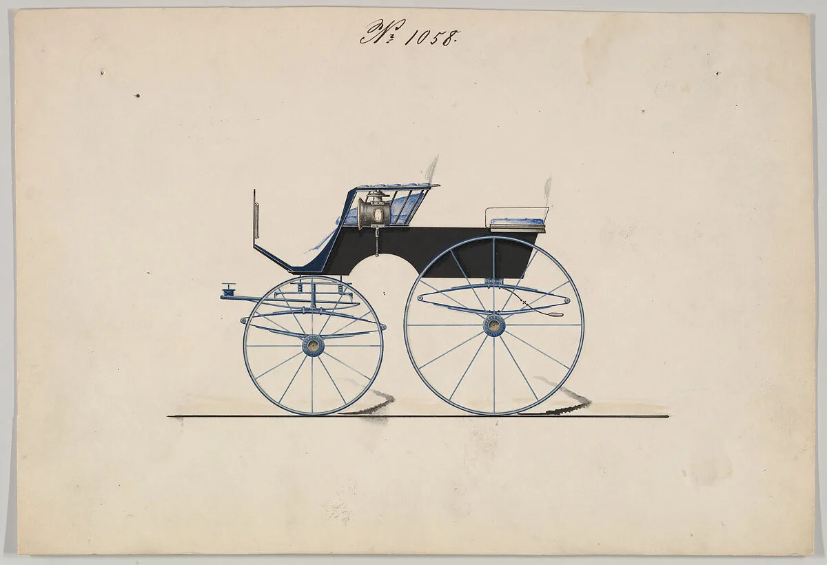 Design for 4 seat Phaeton, no top, no. 1058 — Brewster & Co.