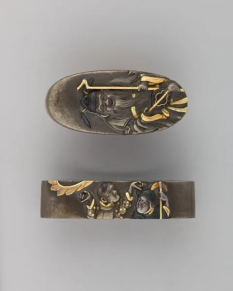 Sword-Hilt Collar and Pommel (Fuchigashira) — Unknown