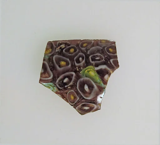 Glass mosaic dish fragment