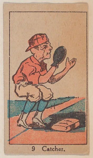 Catcher #9 from the Sports Drawings series (W542) — Unknown
