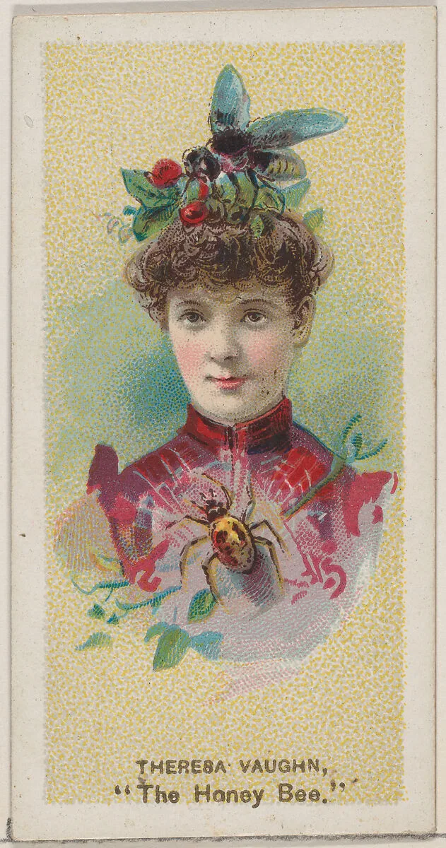 Theresa Vaughn as "The Honey Bee," from the series Fancy Dress Ball Costumes (N73) for Duke brand cigarettes — W. Duke, Sons & Co.|Knapp & Company