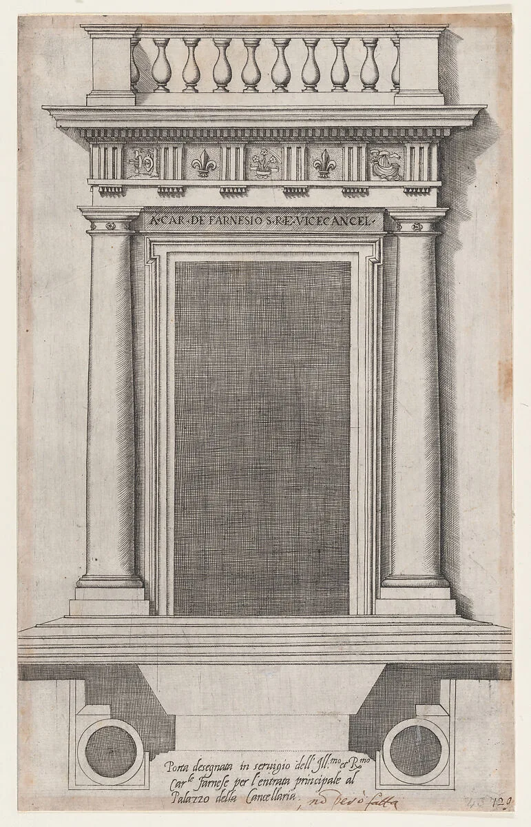 Speculum Romanae Magnificentiae: The Main Doorway of the Palazzo della Cancellaria — Anonymous