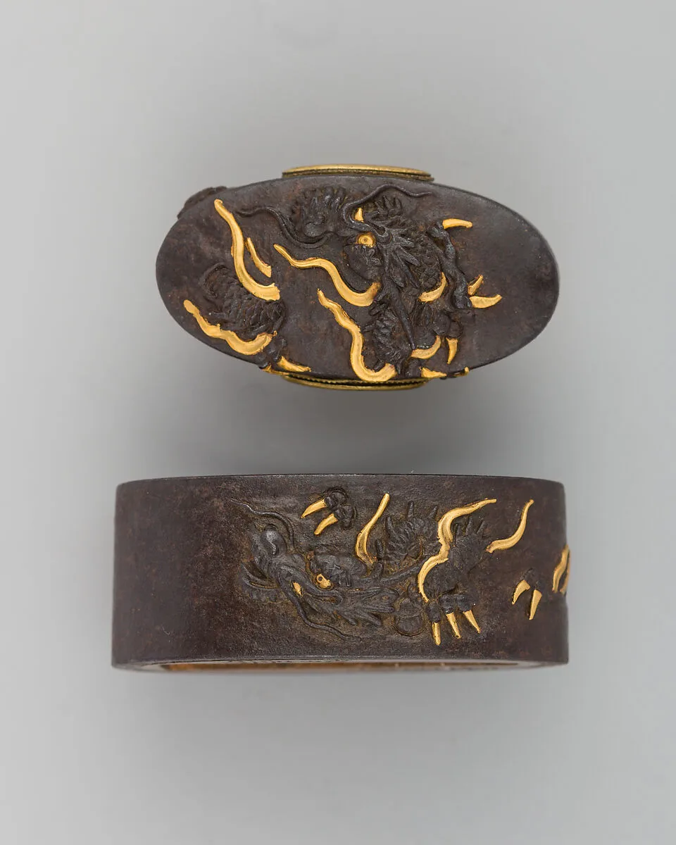Sword-Hilt Collar and Pommel (Fuchigashira) — Unknown