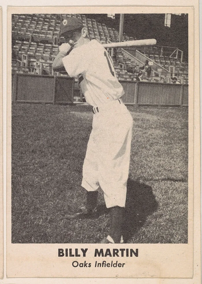 Billy Martin, Oaks Infielder, from the Oakland Baseball Players (Oaks) series (D317), issued by Sunbeam Bread and Remar Bread — Sunbeam Bread|Remar Baking Company