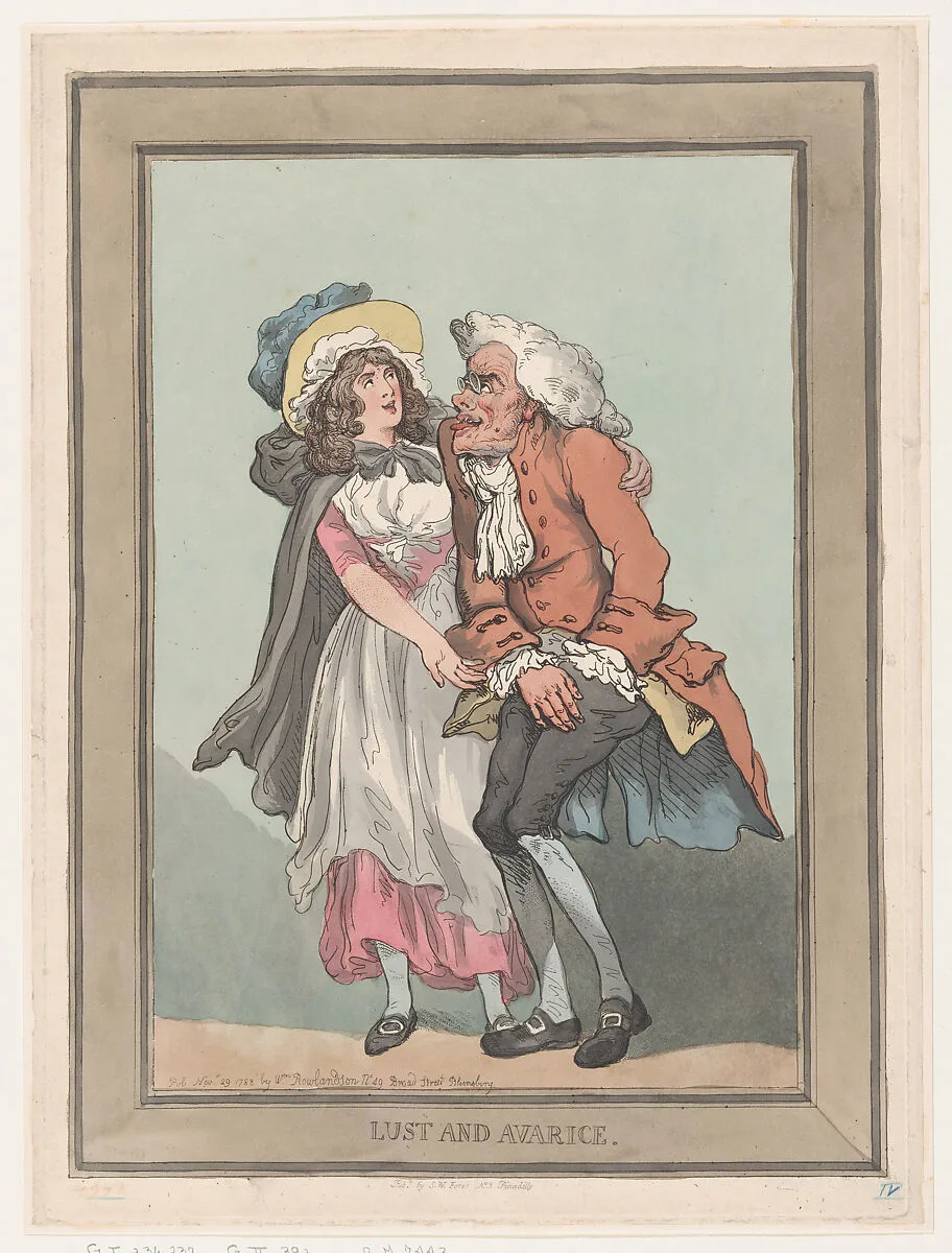 Lust and Avarice — Thomas Rowlandson|William Rowlandson