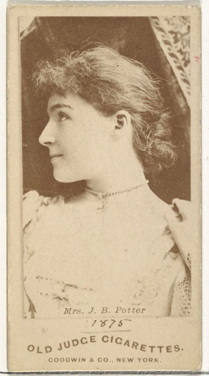 Mrs. J.B. Potter, from the Actors and Actresses series (N171) for Old Judge Cigarettes — Goodwin & Company