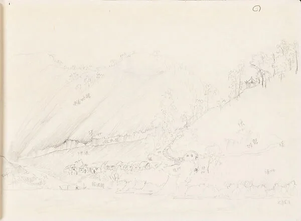 現代 謝稚柳 山水畫稿 冊頁|Landscape — Xie Zhiliu