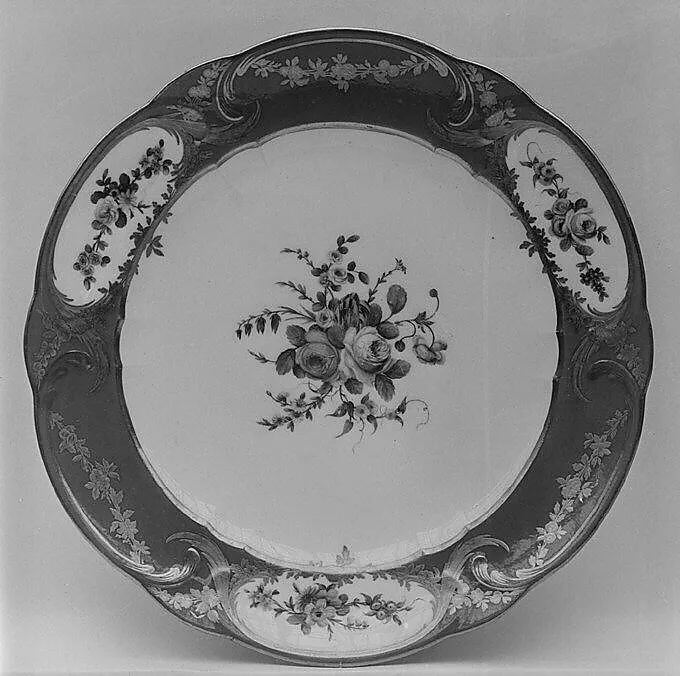 Plate (assiette à palmes) (1 of 102) (part of a service) — Sèvres Manufactory|Jacques-François-Louis de Laroche