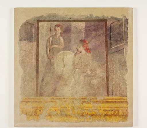 Wall painting fragment from the north wall of Room H of the Villa of P. Fannius Synistor at Boscoreale