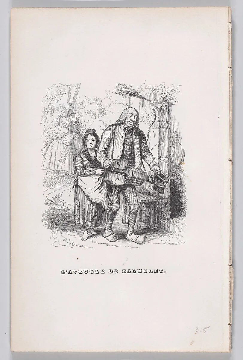 "The Blind Man of Bagnolet" from The Complete Works of Béranger — Pierre François Godard|Fournier & Perrotin|J. J. Grandville|Pierre Jean de Béranger