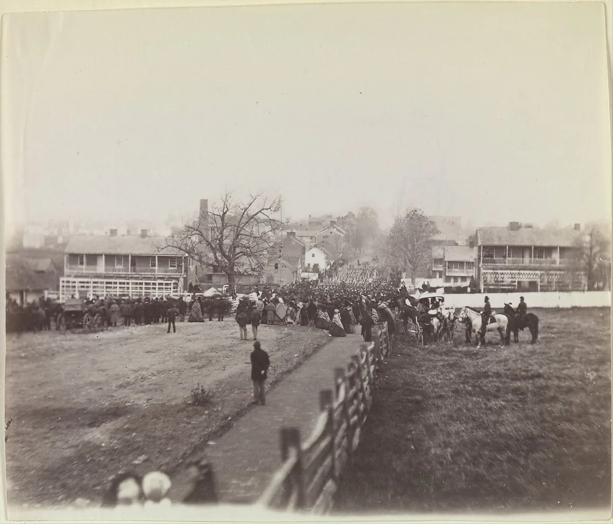 Procession of Troops and Civilians on Way to Dedication of Soldiers' National Cemetery, Gettysburg, Pennsylvania — Isaac G. Tyson|Charles J. Tyson|Mathew B. Brady