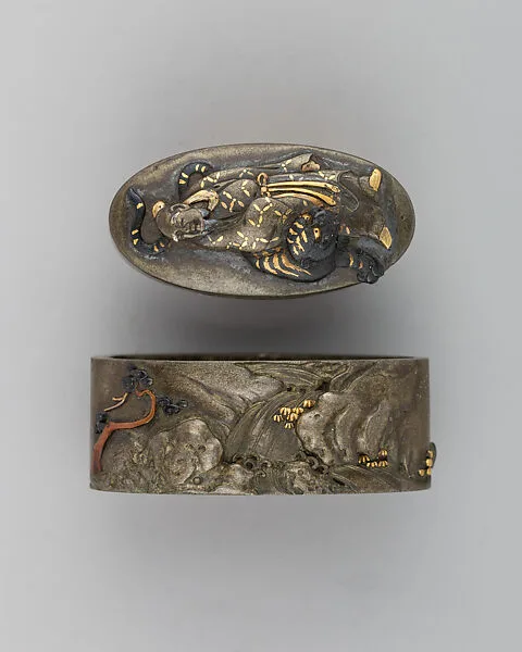 Sword-Hilt Collar and Pommel (Fuchigashira) — Unknown