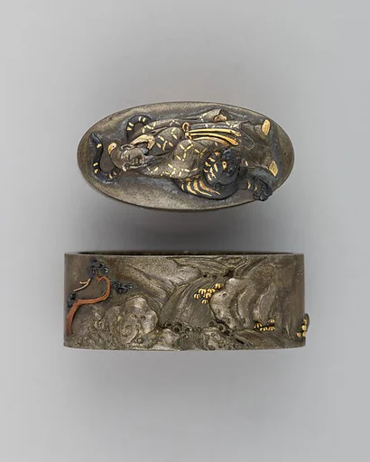 Sword-Hilt Collar and Pommel (Fuchigashira)