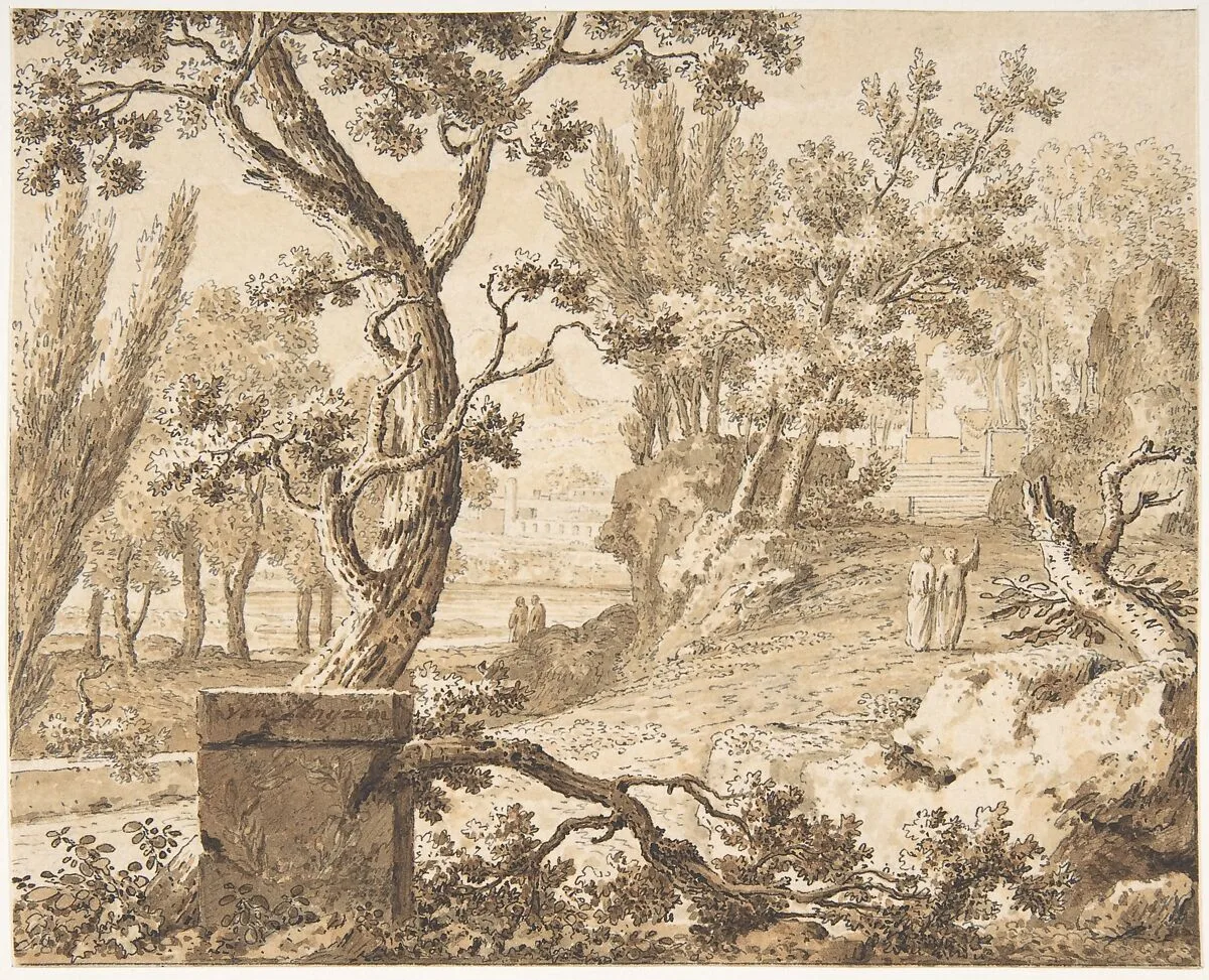 Arcadian Landscape with Figures — Johannes de Bosch