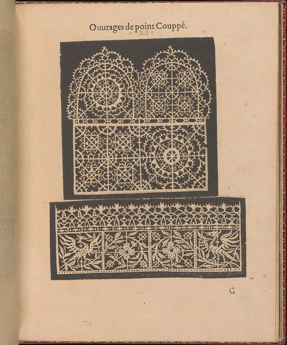 Les Singuliers et Nouveaux Portraicts... page 25 (recto) — Federico de Vinciolo|Jean Le Clerc|Henri III, King of France and Poland|Louise de Lorraine-Vaudemont|Chambolle-Duru
