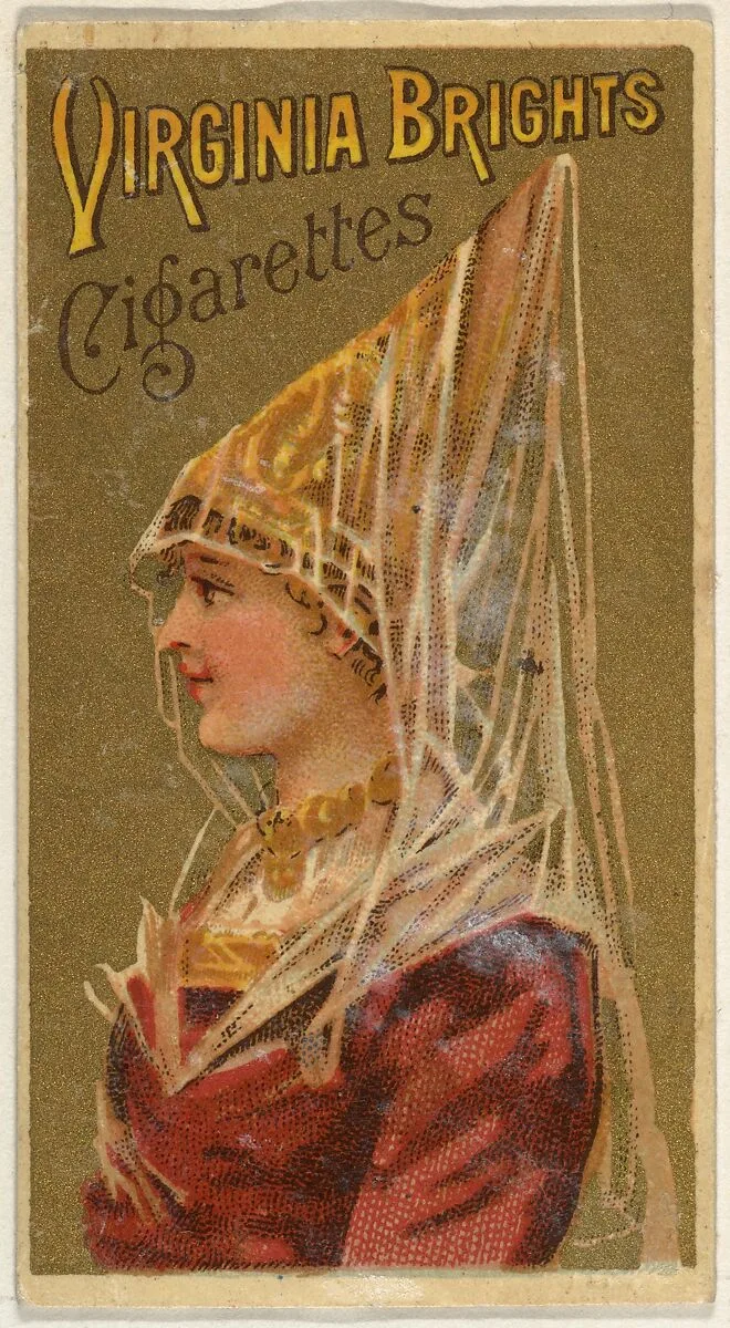 From the Girls and Children series (N64) promoting Virginia Brights Cigarettes for Allen & Ginter brand tobacco products — Allen & Ginter
