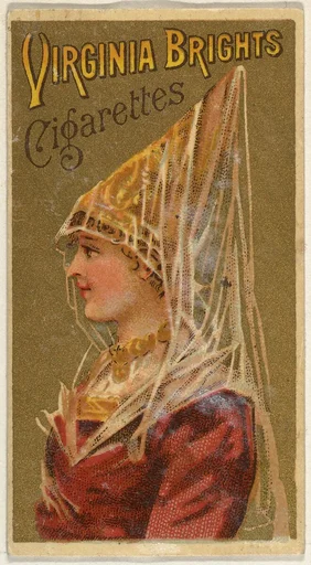 From the Girls and Children series (N64) promoting Virginia Brights Cigarettes for Allen & Ginter brand tobacco products