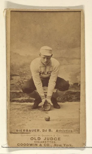 Bierbauer, 2nd Base, Philadelphia Athletics, from the Old Judge series (N172) for Old Judge Cigarettes