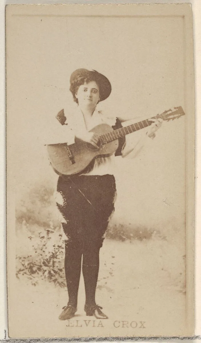 Elvia Crox, from the Actors and Actresses series (N45, Type 8) for Virginia Brights Cigarettes — Allen & Ginter