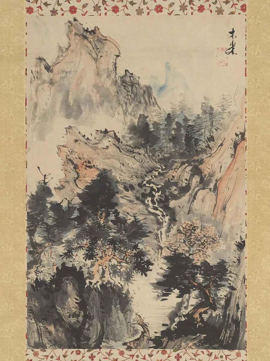 緑陰煎茗図 (Ryokuin senmei zu)|Brewing Tea in the Shade of Trees — Aoki Mokubei 青木木米