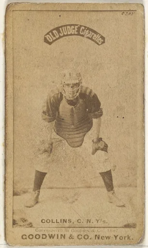 Bill Collins, Catcher, New York, from the Old Judge series (N172) for Old Judge Cigarettes