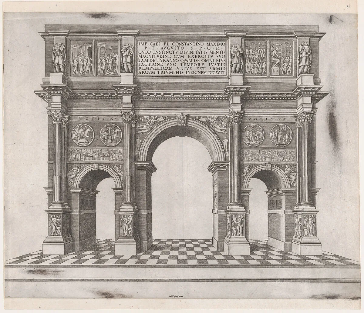 Speculum Romanae Magnificentiae: Arch of Constantine — Antonio Lafreri|Anonymous|Antonio Lafreri