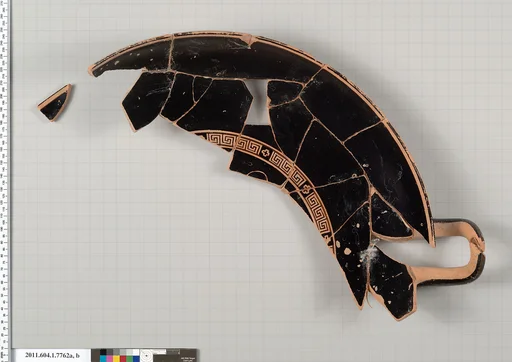Terracotta fragments of a kylix (drinking cup)