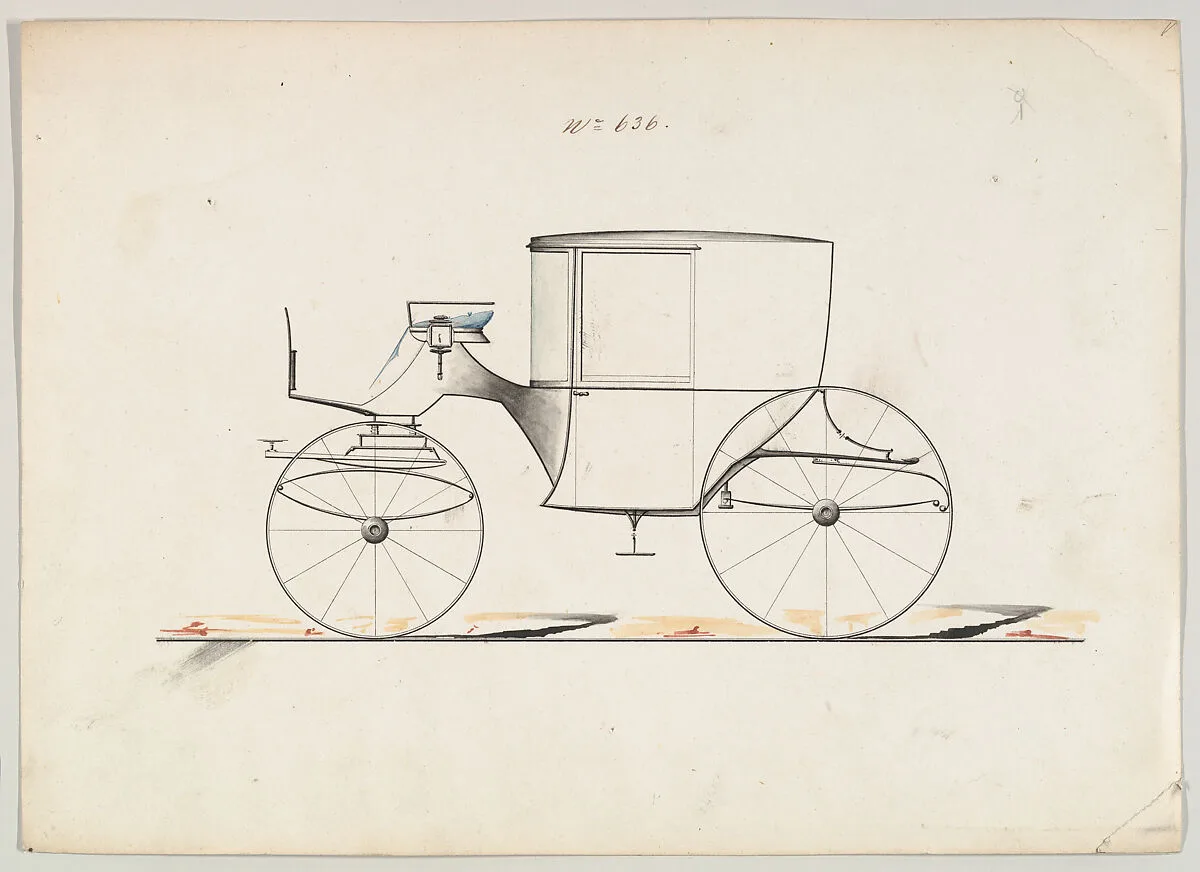 Design for Coupé, no. 636 ("Round Front Coupe on Platform Springs") — Brewster & Co.