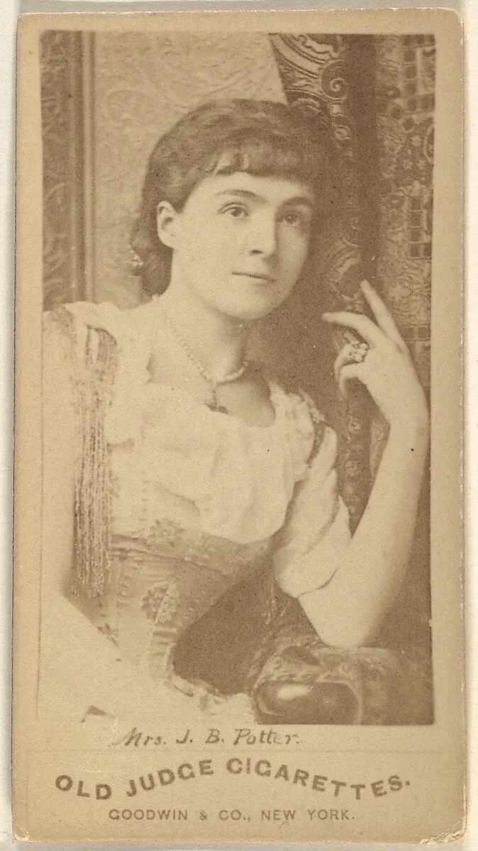 Mrs. J.B. Potter, from the Actors and Actresses series (N171) for Old Judge Cigarettes — Goodwin & Company