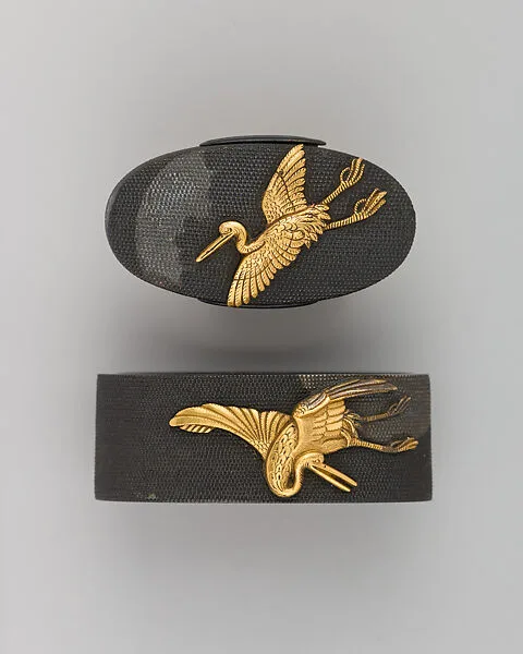 Sword-Hilt Collar and Pommel (Fuchigashira) — Unknown