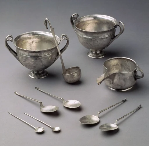 Four silver spoons