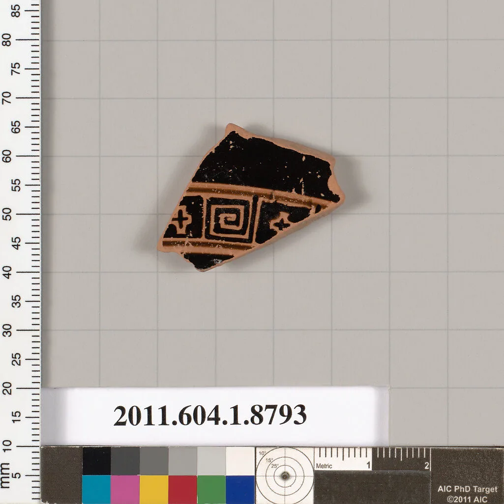 Terracotta fragment of a kylix (drinking cup) — Unknown