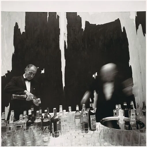 [Two Bartenders at a Museum Opening]