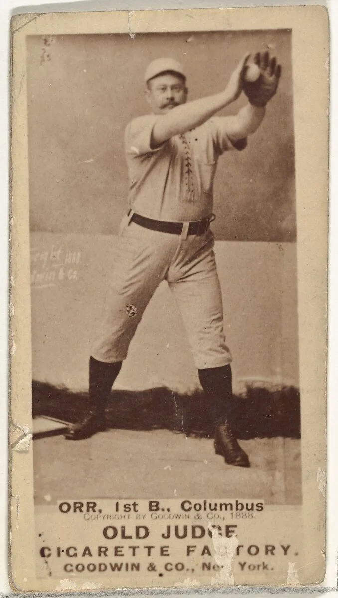 David L. "Dave" Orr, 1st Base, Cleveland, from the Old Judge series (N172) for Old Judge Cigarettes — Goodwin & Company