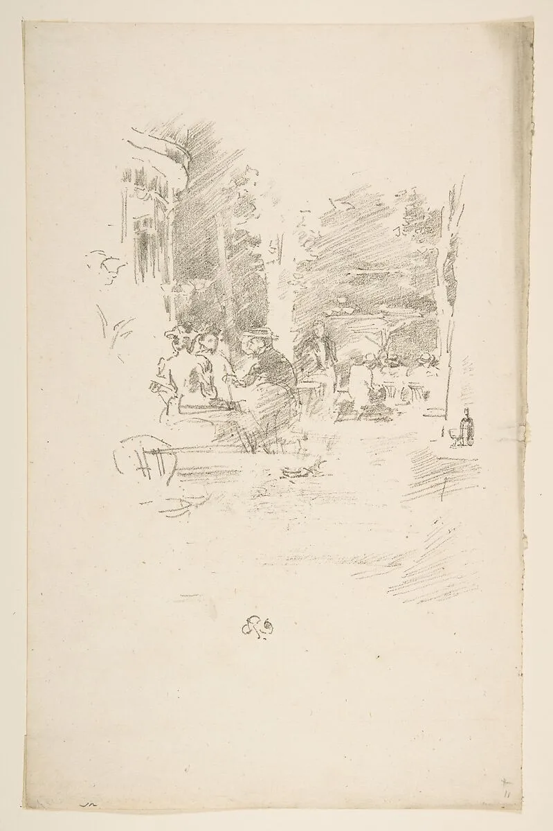 The Little Café au Bois — James McNeill Whistler