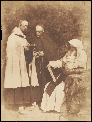 William Borthwick Johnstone, William Leighton Leitch and David Scott as "The Monks of Kennaquhair" from Sir Walter Scott's "The Abbott"