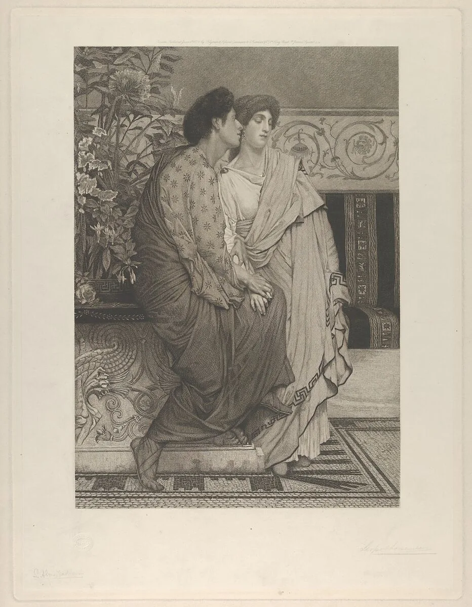 The First Whisper of Love — The Printsellers' Association, London|Sir Lawrence Alma-Tadema|Leopold Löwenstam|Pilgeram & Lefèvre
