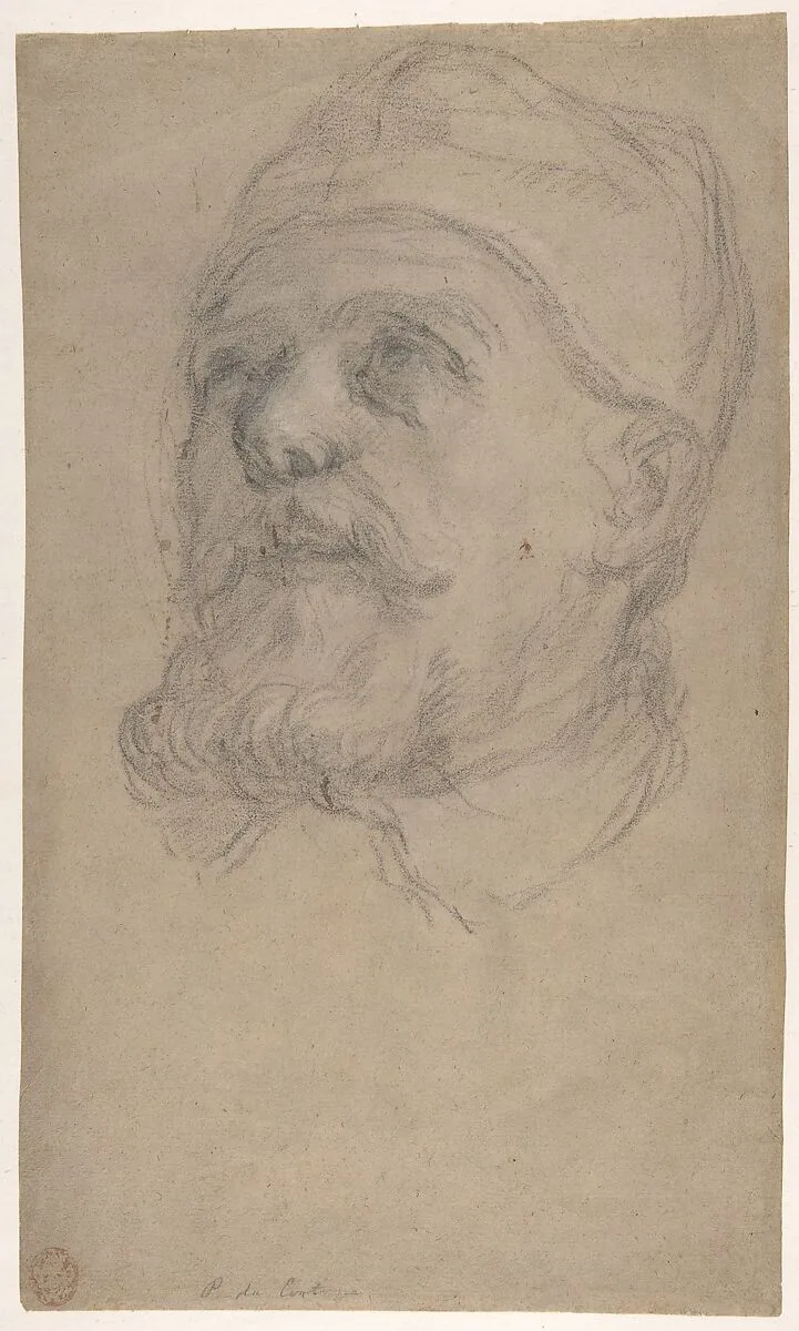 Head of Pope Urban VIII (Maffeo Vincenzo Barberini) (recto); An Outstretched Arm (verso) — Pietro Locatelli
