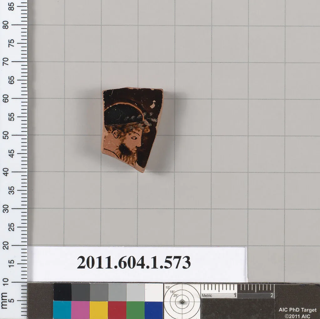 Terracotta fragment of a kylix (drinking cup) — Unknown
