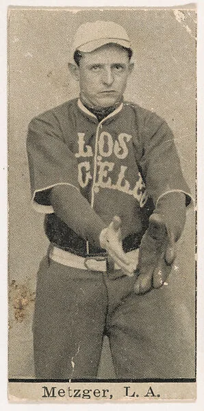 George Metzger, Los Angeles, from Mono Cigarettes Leading Actresses and Baseball Players series, 1910-1911 — The Mono Tobacco Company