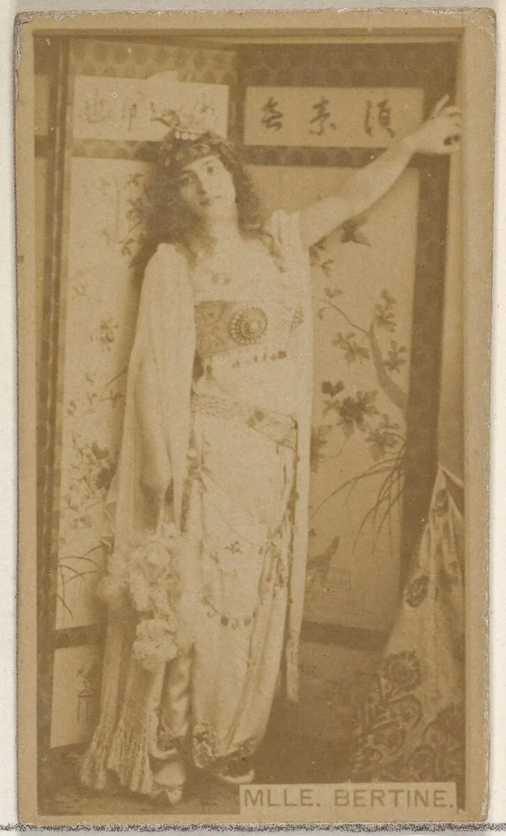 Mlle. Bertine, from the Actors and Actresses series (N45, Type 8) for Virginia Brights Cigarettes — Allen & Ginter