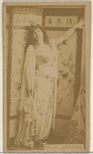 Mlle. Bertine, from the Actors and Actresses series (N45, Type 8) for Virginia Brights Cigarettes