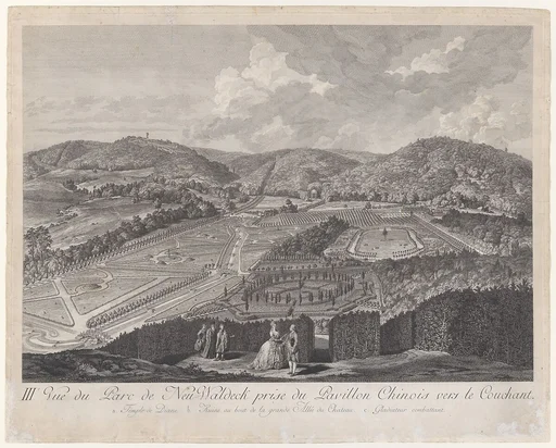 IIIe Vue du Parc de Neu-Waldeck prise du Pavillon Chinois vers le Couchant, from Views of the Park and Gardens of Marshal Count de Lacy at Neu-waldegg