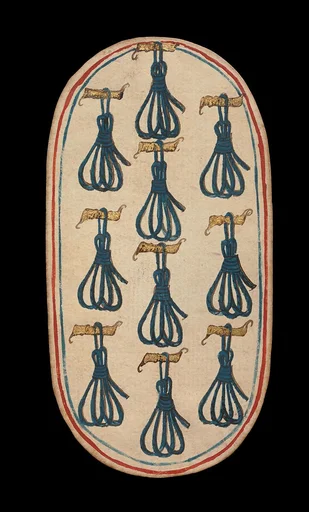 10 of Tethers, from The Cloisters Playing Cards