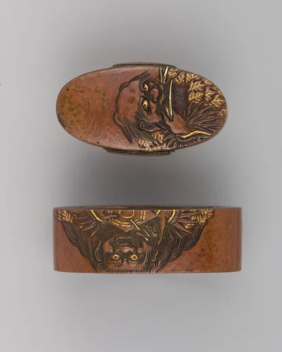 Sword-Hilt Collar and Pommel (Fuchigashira)