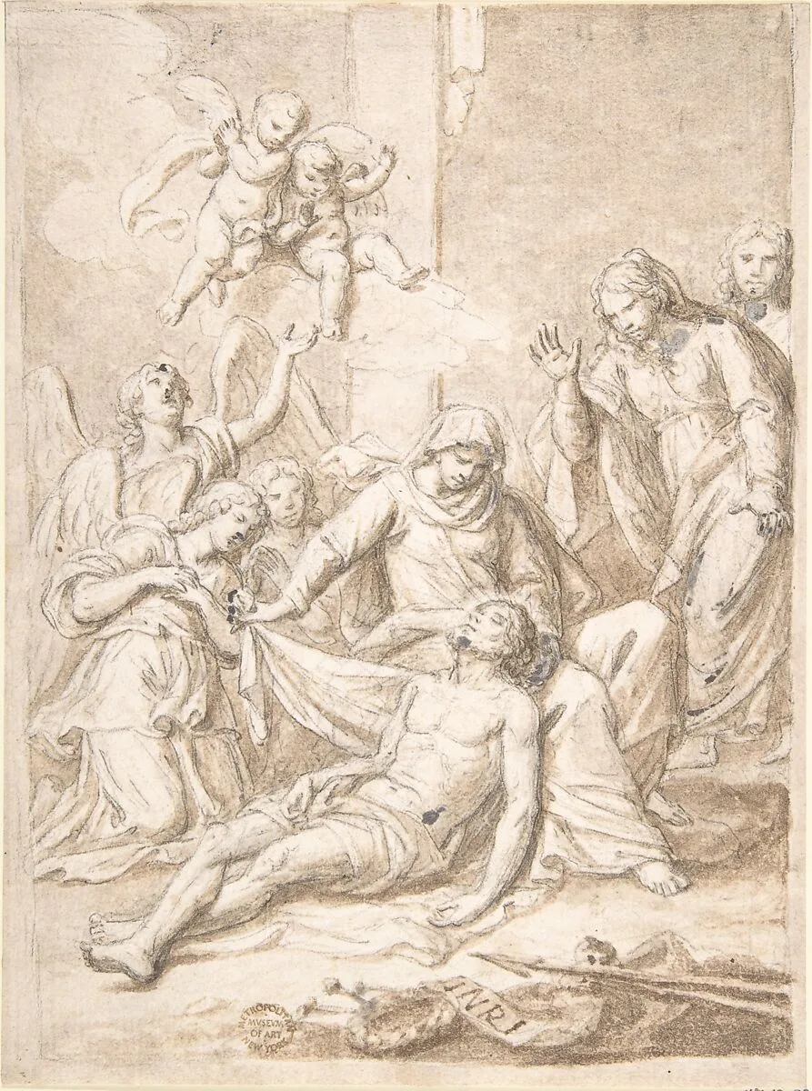 Pietà — Anonymous, Italian, Roman-Bolognese, 17th century